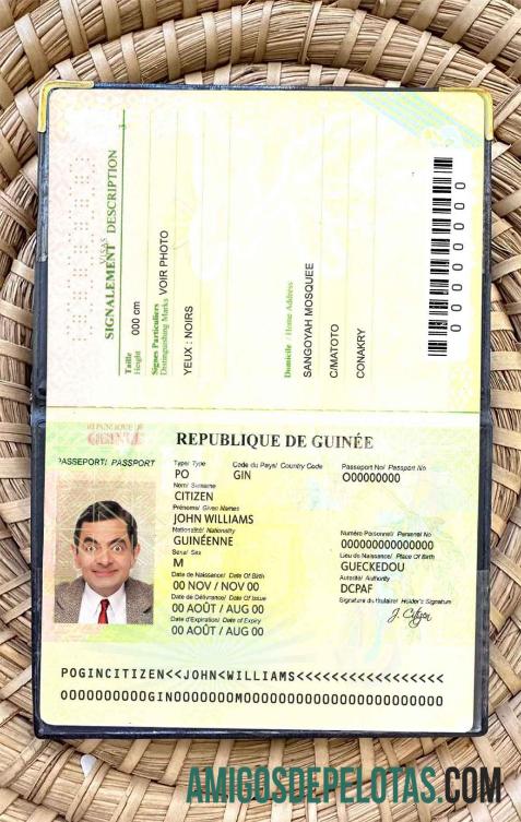 Passaporte da Guiné (2014 2018) modelo